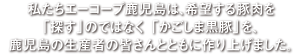 私たちエーコープ鹿児島は、希望する豚肉を「探す」のではなく「かごしま黒豚」を、鹿児島の生産者の皆さんとともに作り上げました。